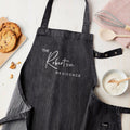Personalised Grey Denim Family Residence Apron