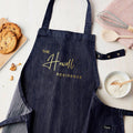 Personalised Blue Denim Family Residence Apron