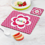 Personalised Girl's Floral Placemat Set