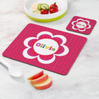 Personalised Girl's Floral Placemat Set