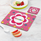 Personalised Girl's Floral Placemat Set