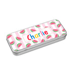Personalised Melon Pattern Pencil Case Tin