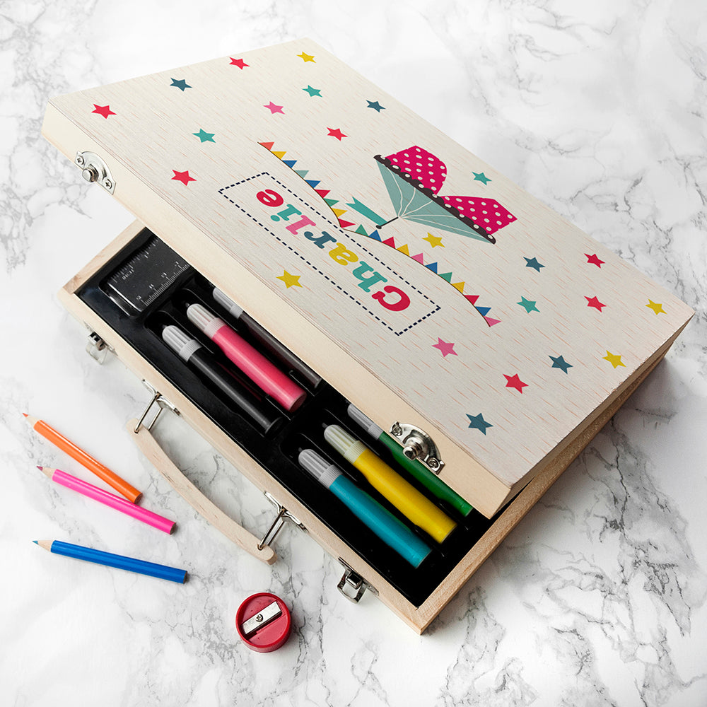 Personalised Kid's Circus Tent Colouring Set