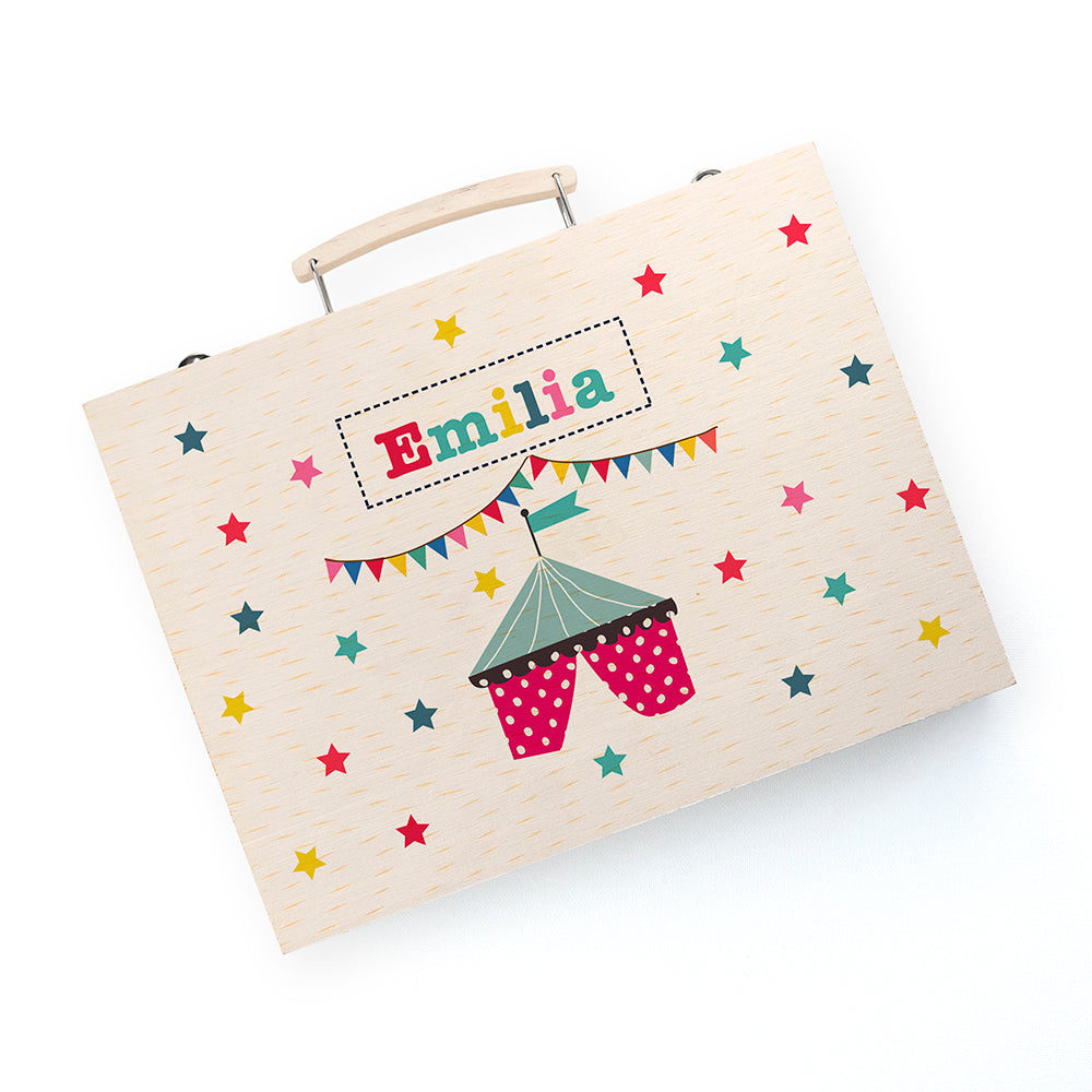 Personalised Kid's Circus Tent Colouring Set