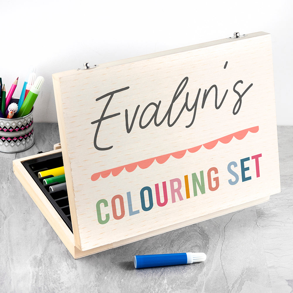 Personalised Kid's Colourful Colouring Set