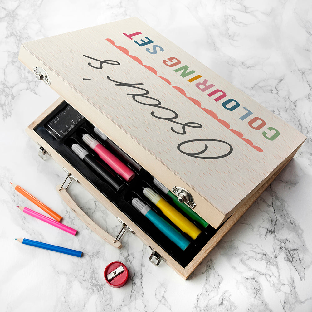 Personalised Kid's Colourful Colouring Set