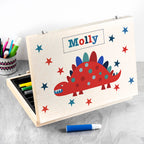 Personalised Kid's Dinosaur Colouring Set