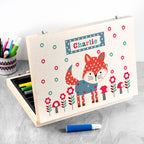 Personalised Kid's Little Fox Colouring Set