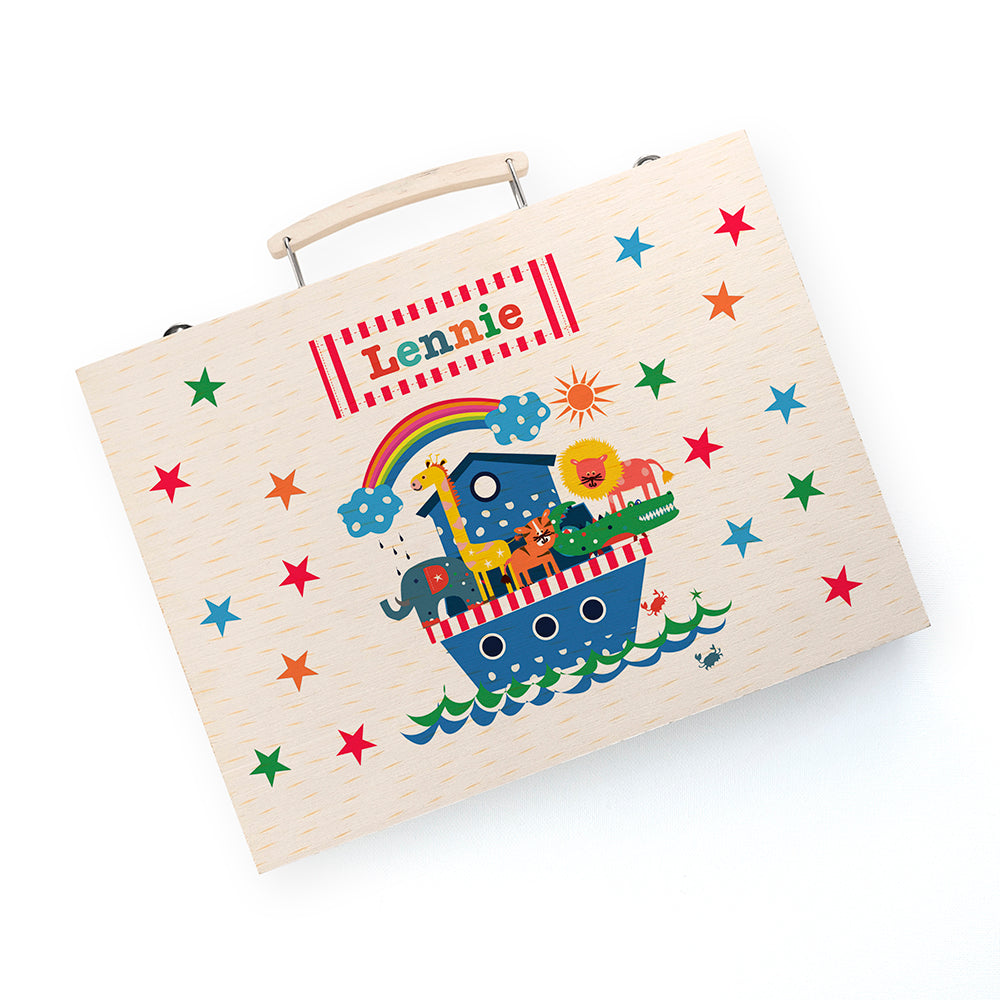 Personalised Kid's Noah's Ark Colouring Set