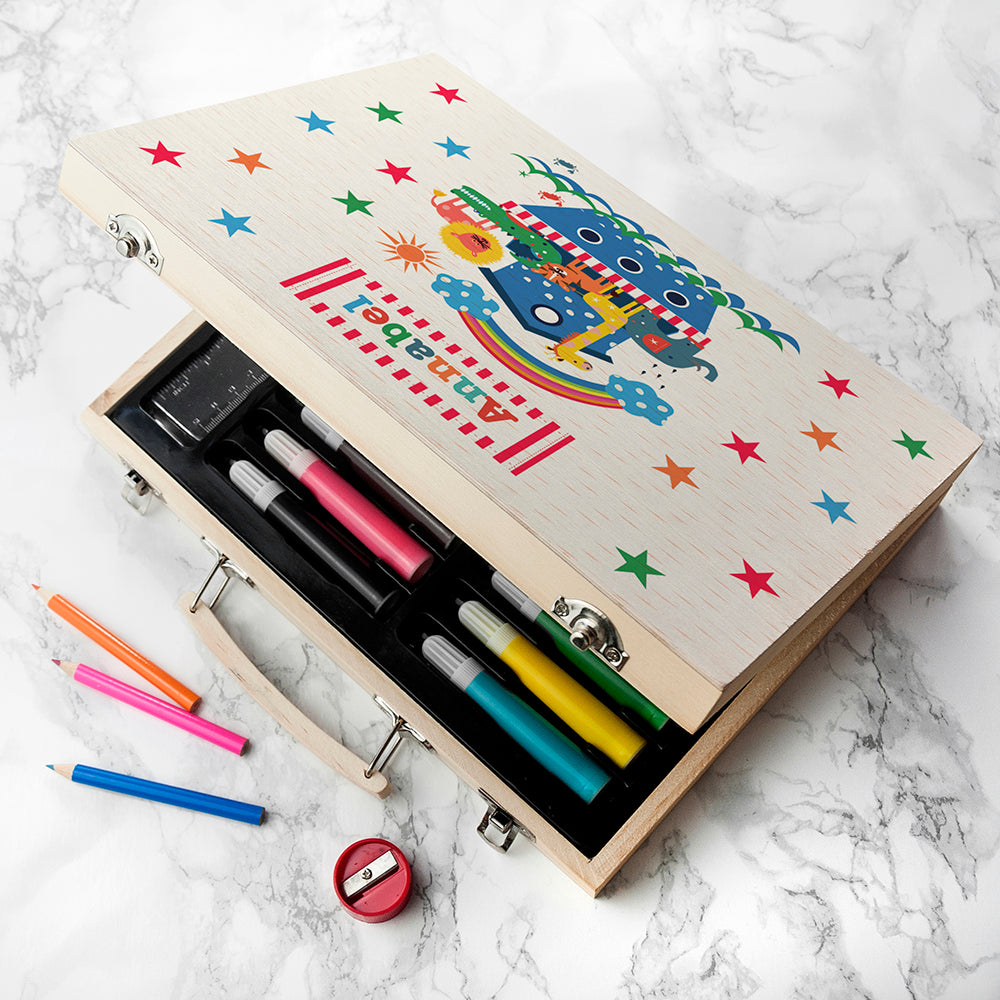 Personalised Kid's Noah's Ark Colouring Set