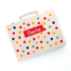 Personalised Kid's Polka Dot Colouring Set