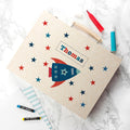 Personalised Kid's Space Rocket Colouring Set