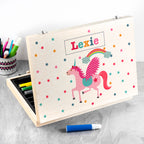 Personalised Kid's Unicorn Colouring Set