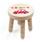 Personalised Kid's Cute Car Wooden Stool