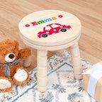 Personalised Kid's Cute Car Wooden Stool