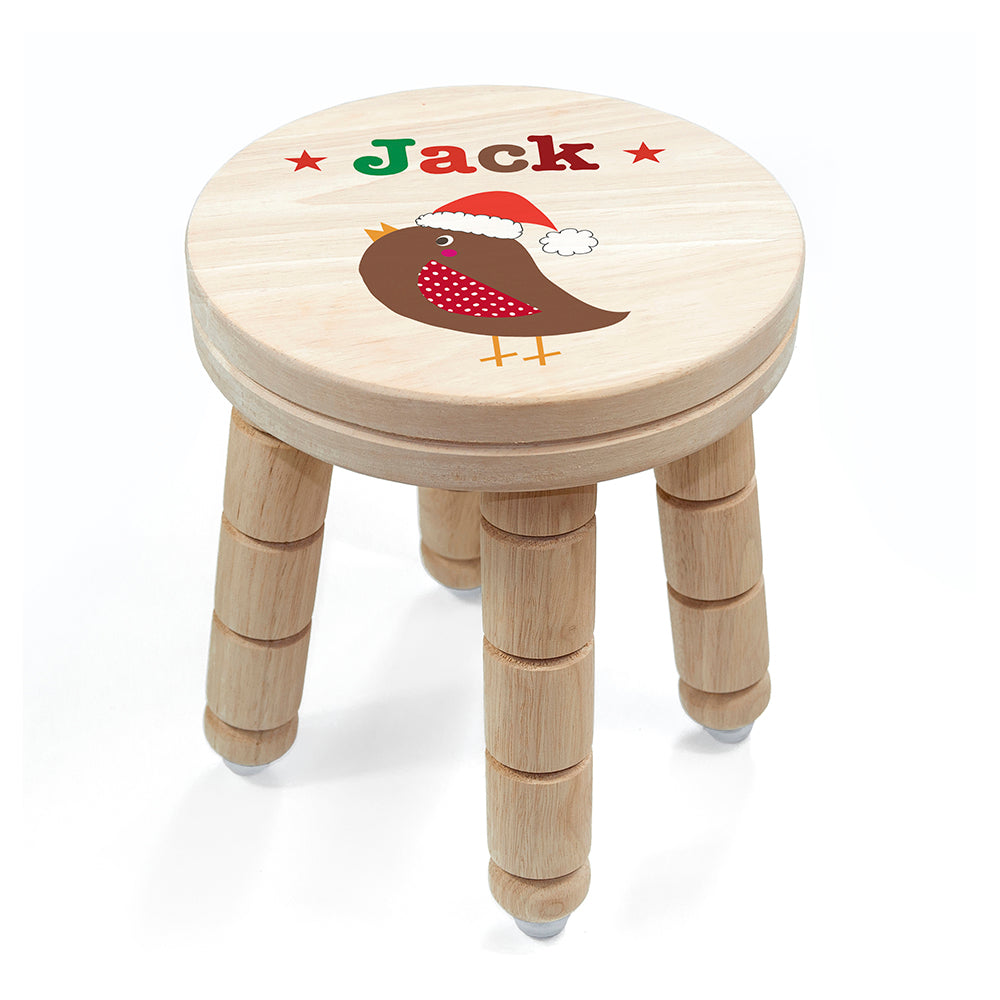 Personalised Kid's Robin Wooden Stool