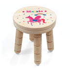 Personalised Kid's Unicorn Wooden Stool