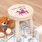 Personalised Kid's Unicorn Wooden Stool
