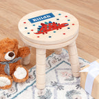 Personalised Kid's Dinosaur Wooden Stool