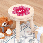 Personalised Kid's Flower Wooden Stool