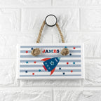 Personalised Kid's Rocket White Door Sign