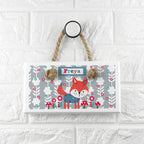Personalised Kid's Little Fox White Door Sign