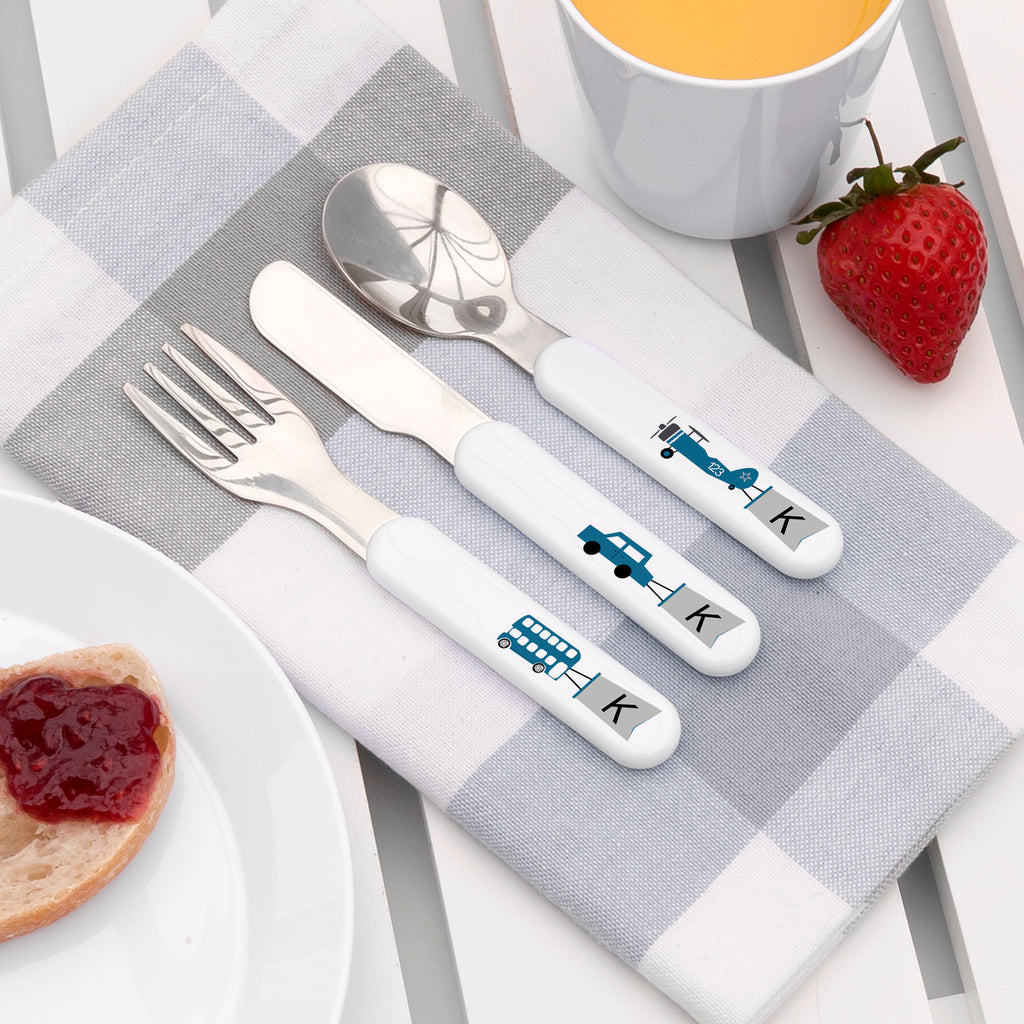 Personalised Kids Adventure Metal Cutlery Set