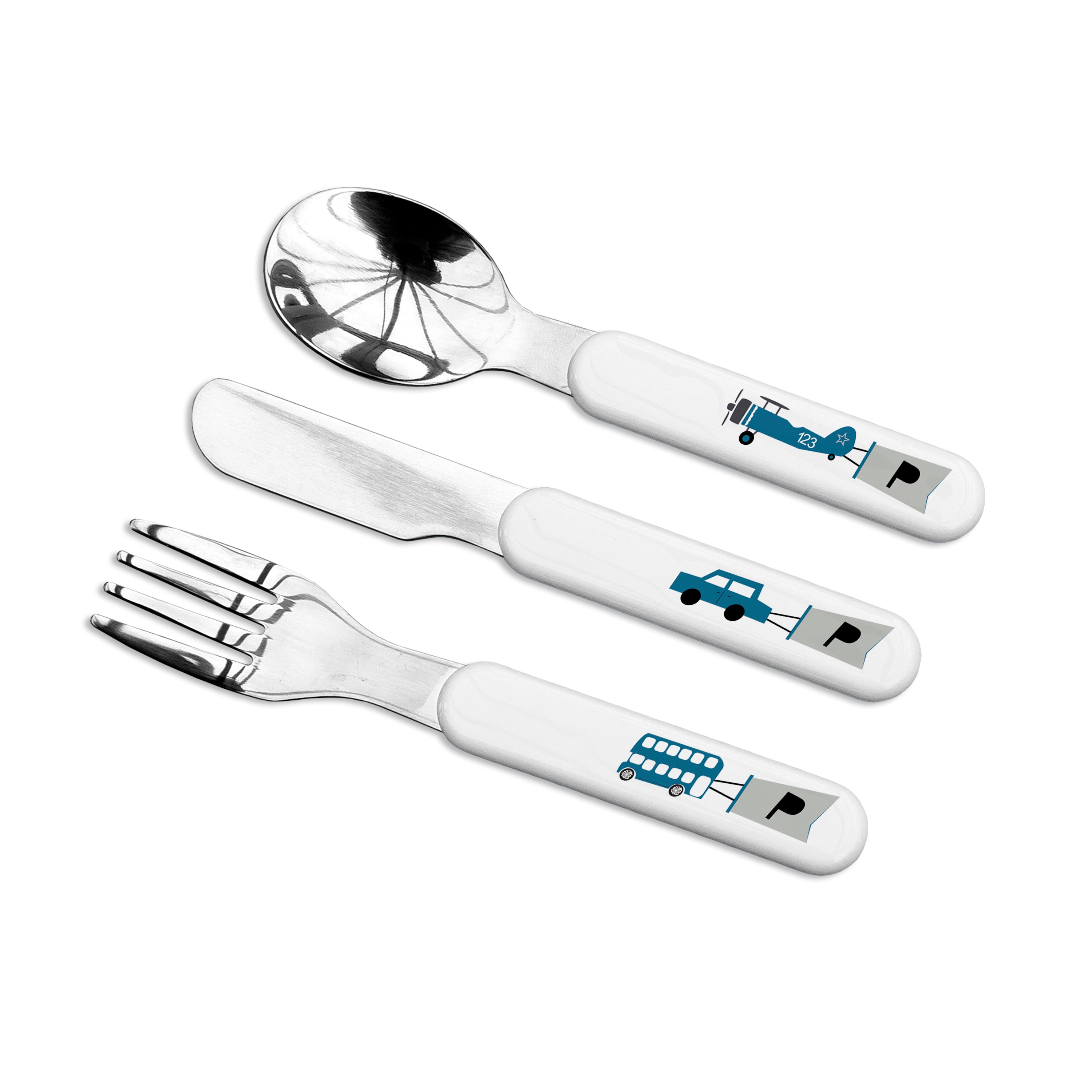 Personalised Kids Adventure Metal Cutlery Set