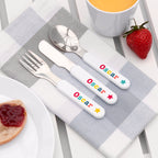 Personalised Kids Circus Metal Cutlery Set