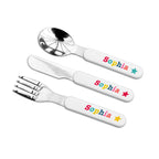 Personalised Kids Circus Metal Cutlery Set