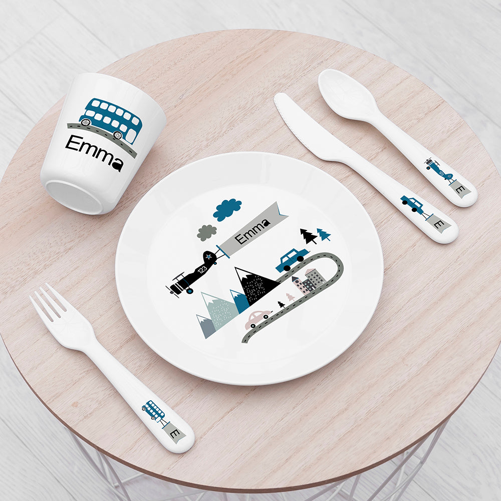 Personalised Kids Adventure Dining Set