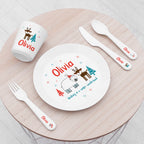 Personalised Kids Winter Wonderland Dining Set