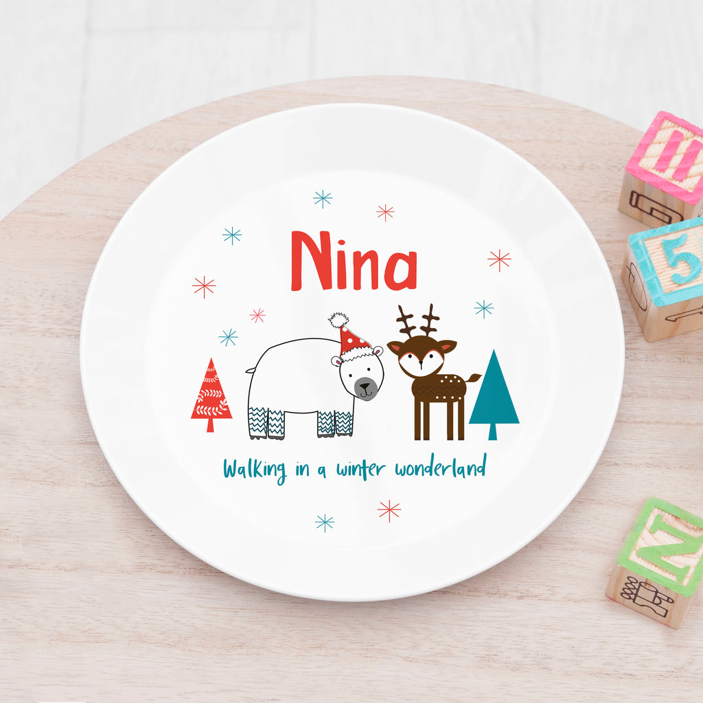 Personalised Kids Winter Wonderland Dining Set
