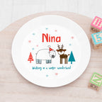 Personalised Kids Winter Wonderland Dining Set