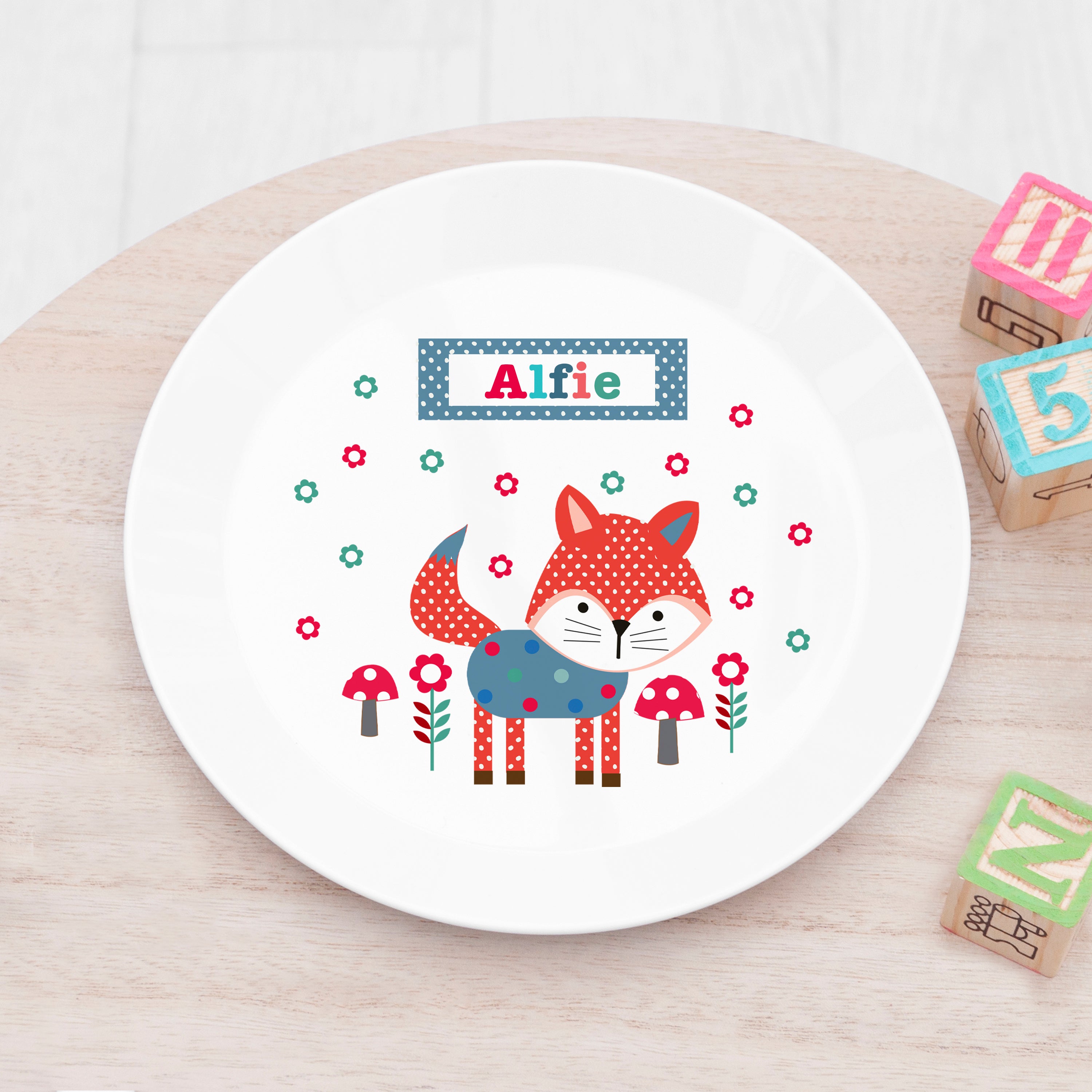 Personalised Kids Little Fox Dining Set