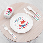 Personalised Kids Little Fox Dining Set