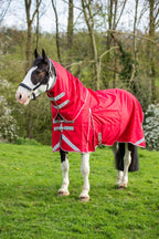 WIDE FIT 100g Detachable Neck Turnout Rug - Red