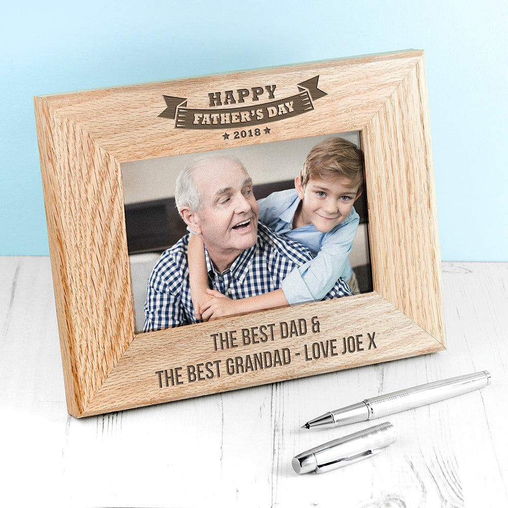 Wordsworth Collection Personalised Dad's Frame of Honour Oak Frame