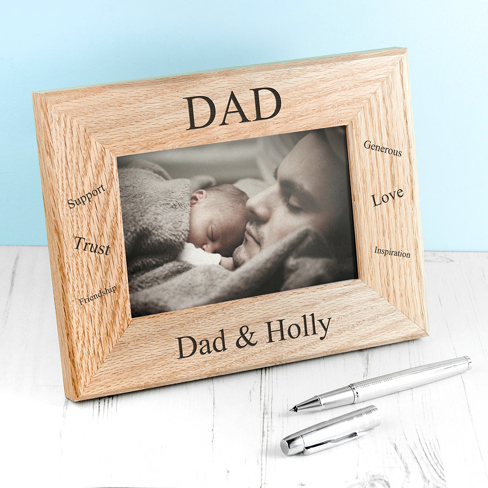 Wordsworth Collection Sentiments Dad Engraved Photo Frame