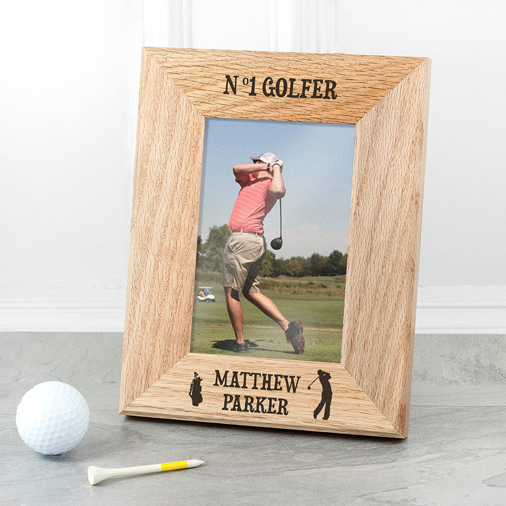 Wordsworth Collection Top Golfer Engraved Photo Frame