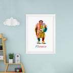 Personalised Watercolour Chimpanzee Football Print