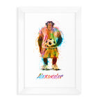 Personalised Watercolour Chimpanzee Football Print