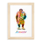 Personalised Watercolour Chimpanzee Football Print