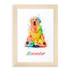 Personalised Watercolour Dog Yoga Print