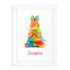 Personalised Watercolour Rabbit Meditation Print