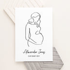 Personalised Line Art Mum to Be Print