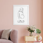 Personalised Line Art Mum to Be Print