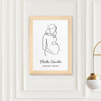 Personalised Line Art Mum to Be Print