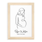 Personalised Line Art Mum to Be Print
