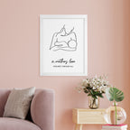 Personalised Line Art New Mum and Baby Feeding Print